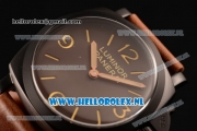 Panerai PAM00663B Luminor 1950 3 Days Clone P.3000 Automatic PVD Case with Brown Dial and Brown Leather Strap