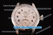 IWC Big Pilot "Markus Buhler" Asia 6497 Manual Winding Steel Case with White Dial Arabic Number Markers and Black Leather Strap (KW)