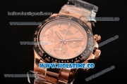 Rolex Daytona Chrono Swiss Valjoux 7750 Automatic Rose Gold Case with Ceramic Bezel Rose Gold Dial and Stick Markers (BP)