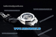 Audemars Piguet Royal Oak Offshore Tourbillon Chronograph Miyota Quartz Movement Steel Case White Dial With Stick Markers Black Rubber Strap