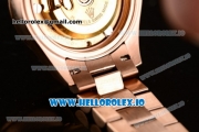 Rolex Datejust Swiss ETA 2671 Automatic Rose Gold Case with Pink Dial Stick Markers and Rose Gold Bracelet (BP)
