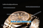 Rolex Datejust 37mm Swiss ETA 2836 Automatic Two Tone with Grey Dial and Stick Markers