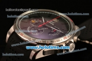 Tag Heuer Grand Carrera Calibre 36 RS Chrono Miyota OS20 Quartz Steel Case with Black Dial and Black Stick Markers