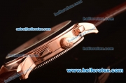 Vacheron Constantin Automatic Rose Gold Case with White Dial and Brown Leather Strap