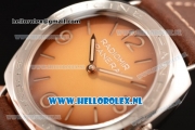 Panerai Radiomir 3 Days Acciaio P.3000 Auto Steel Case with Brown Dial and Brown Leather Strap - 1:1 Origianl (ZF)