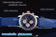 Chopard Mille Miglia GMT Automatic Diamond Bezel with Blue Dial and Blue Rubber Strap