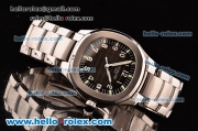 Patek Philippe Aquanaut Swiss ETA 2824 Automatic Movement Steel Case with Black Dial and White Arabic Numerals