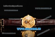 Vacheron Constantin Patrimony Tourbillon Swiss ETA 2824 Automatic Yellow Gold Case with Stick Markers and Gold Dial