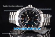 Omega Seamaster Planet Ocean Clone 8500 Automatic Steel Case/Bracelet with Black Dial Grey Bezel and Stick/Arabic Numeral Markers (BP)