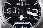 Bell & Ross BR 01-94 Working Chronograph Quartz with Black Dial-White Marking