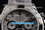 Rolex Daytona Swiss Valjoux 7750 Automatic Stainless Steel Case/Bracelet with White Dial and Stick Markers White Subdials