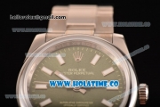 Rolex Air King Asia 2813 Automatic Full Steel with Green Dial and White Stick Markers