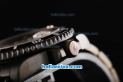 Rolex Submariner Swiss ETA 2836 Automaic Movement Full PVD with White Markers and Black Dial