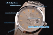 Rolex Datejust Swiss ETA 2836 Automatic Steel Case with Stainless Steel Strap Gold Stick Markers