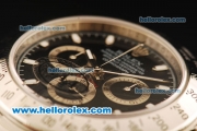 Rolex Daytona II Chronograph Swiss Valjoux 7750 Automatic Movement Full Steel with Black Dial and White Markers