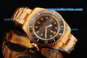 Rolex Sea-Dweller Oyster Perpetual Date Automatic Movement Rose Gold Case and Strap with Black Dial and Black Bezel