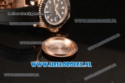 1:1 Rolex Yachtmaster 40 3135 Automatic Rose Gold Case with Black Dial Dots Markers and Black Rubber Strap (EF)