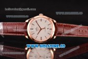 Omega De Ville Trésor Master Co-Axial Swiss ETA 2824 Automatic Rose Gold Case with Stick Markers and White Dial