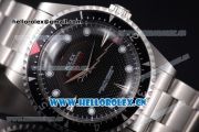 Rolex Milgauss Vintage 1950's Asia 2813 Automatic Stainless Steel Case/Bracelet with Black Dial and Dot Markers