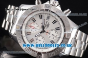 Breitling Avenger Seawolf Chrono Miyota OS10 Quartz Stainless Steel Case/Bracelet with White Dial and Stick Markers