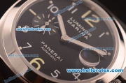 Panerai Luminor Marina Pam 104 Swiss Valjoux 7750 Steel Case with Black Dial and Rubber Strap-1:1 Original