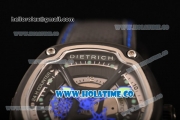 Dietrich OT-4 Miyota 82S7 Automatic PVD Case wtih Four layered Dial and Black Leather Strap - Blue Hands