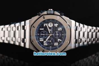 Audemars Piguet Royal Oak Offshore Chronograph Quartz Movement with Blue Dial and White Marking-SS Strap