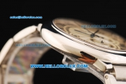 Cartier Ballon Bleu De Cartier Chronograph Swiss Quartz Movement Full Steel with White Dial and Black Roman Numerals