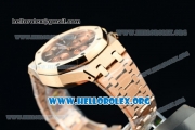 Audemars Piguet Royal Oak 41MM Chronograph Swiss Valjoux 7750 Automatic Rose Gold Case/Bracelet with Brown Dial (EF)