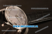 Chopard L.U.C 9015 Auto Steel Case with Grey Dial and Black Leather Strap - 1:1 Original (JF)