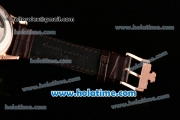 Jaeger-LECoultre Master RL10 Automatic Rose Gold Case with Brown Leather Strap and White Dial