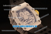 Richard Mille RM11-03 Swiss Valjoux 7750 Automatic Steel Case Skeleton Dial With Arabic Numeral Markers Black Rubber Strap(KV)