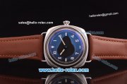 Panerai Vintage 3646 Swiss ETA 6497 Manual Winding Steel Case with Black Dial and Brwon Leather Strap Panerai Vintage 3646 Swiss ETA 6497 Manual Winding Steel Case with Black Dial and Brwon Leather Strap