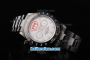 Rolex Daytona Miyota Quartz Movement Full PVD with White Dial and White Stick Markers