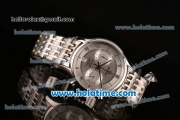 Omega De Ville Co-Axial Chronograph VK Quartz Movement Steel Case and Strap with Silver Dial