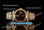 Rolex Datejust 37mm Swiss ETA 2836 Automatic Two Tone with Pink Dial and Roman Markers