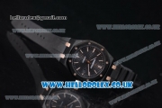 Audemars Piguet Royal Oak 36mm Asia ST16 Automatic PVD Case with Black Dial PVD Bezel and Black Rubber Strap (EF)