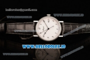 Breguet Classique Japanese Miyota 9015 Automatic Movement Steel White Dial and Arabic Numeral Markers Leather Strap (FF)