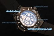 Hublot Big Bang Swiss Tourbillon Automatic Movement PVD Case with Black Dial and Black Rubber Strap
