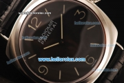 Panerai Radiomir Pam 231 Asia 6497 Manual Winding Steel Case with Black Dial and Black Leather Strap