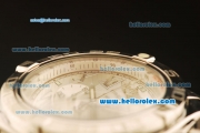 Breitling Chronomat B01 Chronograph Miyota Quartz Full Steel with White Dial and Silver Roman Markers