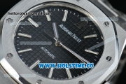 Audemars Piguet Royal Oak Swiss ETA 2824 Automatic Full Steel with Black Dial and Stick Markers - 1:1 Origianl (ZF)