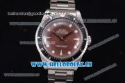 Rolex Submariner Vintage 1950's Asia 2813 Automatic Stainless Steel Case/Bracelet with Brown Dial and Dot Markers