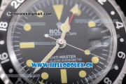 Rolex GMT-Master Asia 2813 Automatic Steel Case with Black Dial Black Nylon Strap and Yellow Markers