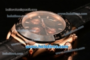 Rolex Daytona II Asia 3836 Automatic Rose Gold Case with Black Bezel and White Stick Markers