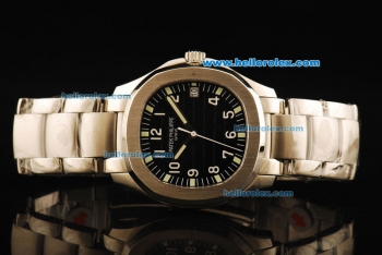 Patek Philippe Aquanaut Swiss ETA 2824 Automatic Movement Full Steel with Black Dial and White Luminous Numeral Markers