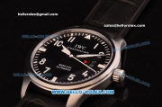 IWC Pilots Mark XVII Swiss ETA 2836 Automatic Steel Case with Black Dial and Black Leather Strap
