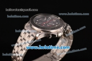 Omega Seamaster Diver 300M Chrono Miyota OS20 Quartz Full Steel with Black Dial and White Markers