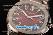 Patek Philippe Aquanaut Miyota 9015 Automatic Full Steel with Coffee Dial and Arabic Numeral Markers (BP)