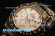 Rolex Daytona Chronograph Swiss Valjoux 7750 Automatic Movement Full PVD with Pink MOP Dial and Diamond Markers